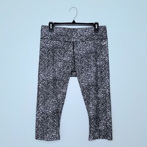 bcg Black & White Speckled Tru-Wick Running Capri Leggings
